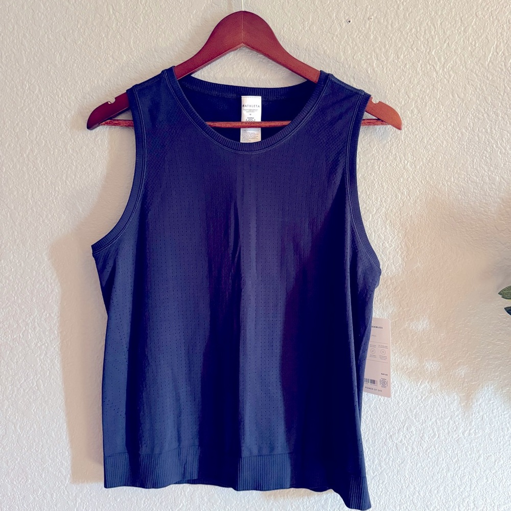 Athleta NWT In Morion Seamless Tank, Navy, Women’s M